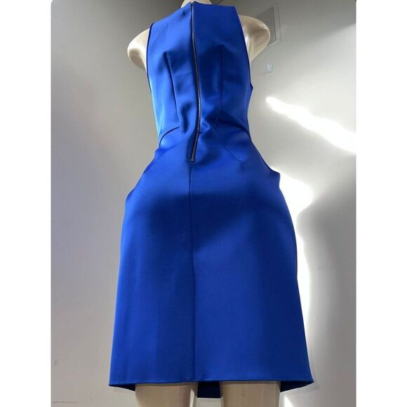 DION LEE Cobalt Blue Radius Poly Cutout Sleeveless Sheath Mini Dress Siz… - Picture 4 of 12